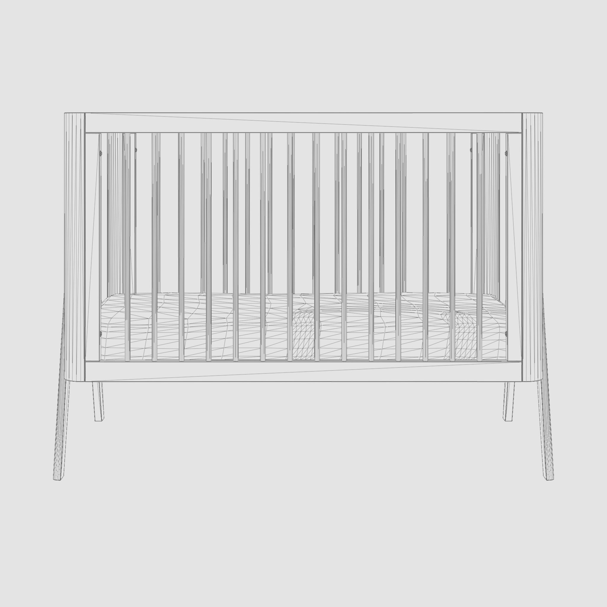 3D Model of Troll crib Torsten Seal Gray Low-poly 3D model_6