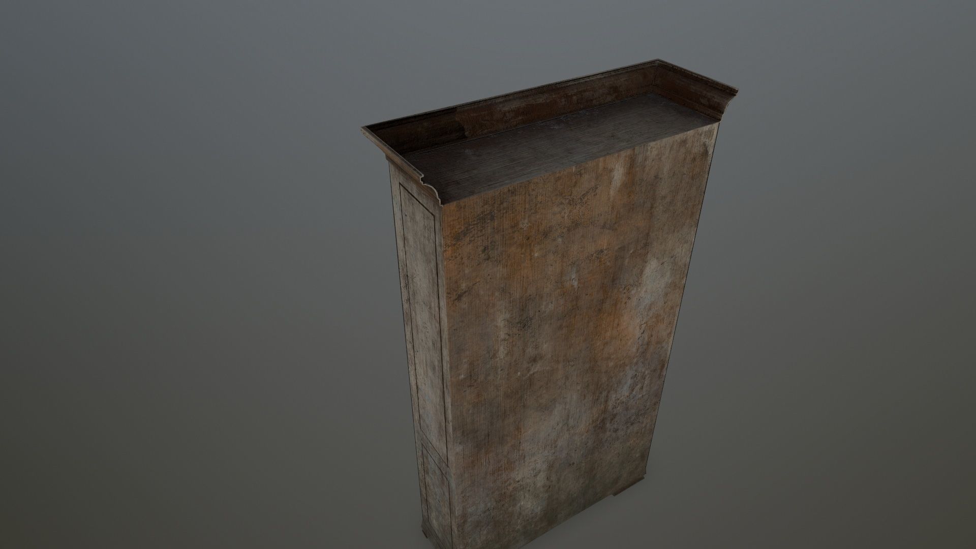 Cupboard 6 old wooden cabinet Low-poly 3D model_12