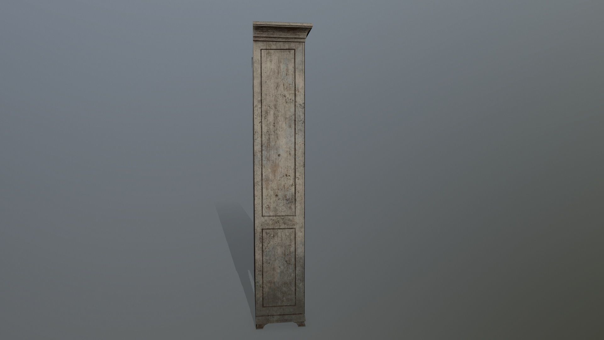 Cupboard 6 old wooden cabinet Low-poly 3D model_3