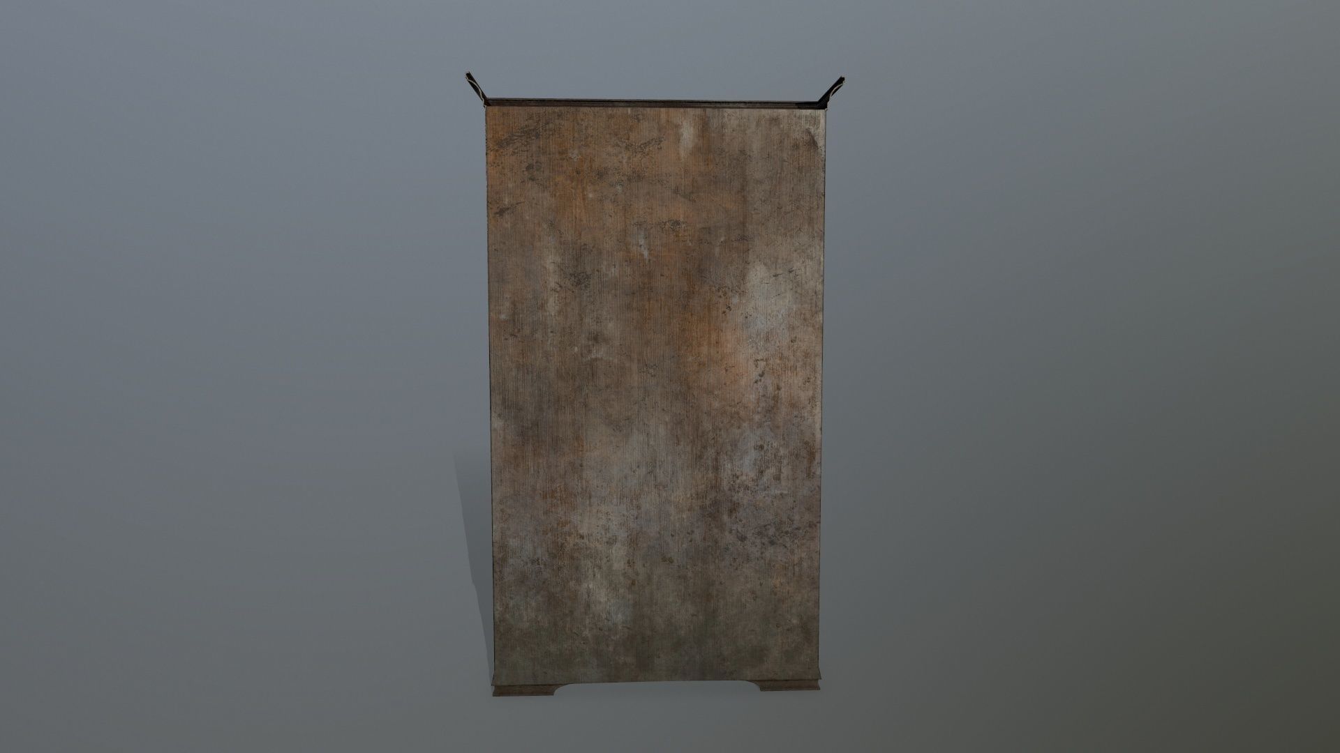 Cupboard 6 old wooden cabinet Low-poly 3D model_5