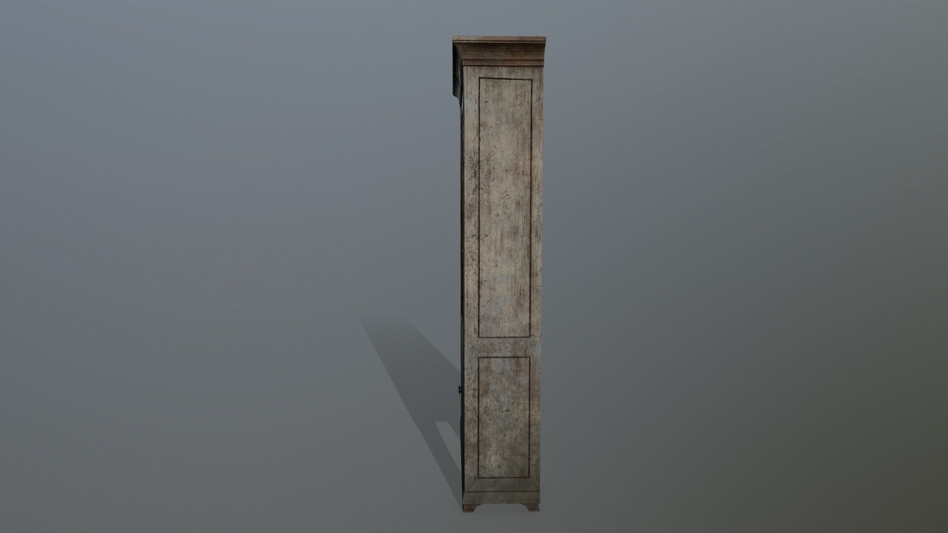 Cupboard 6 old wooden cabinet Low-poly 3D model_7