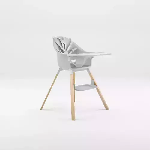 3D Model of  Stokke CLikK dining chair cloud gray Low-poly 3D model