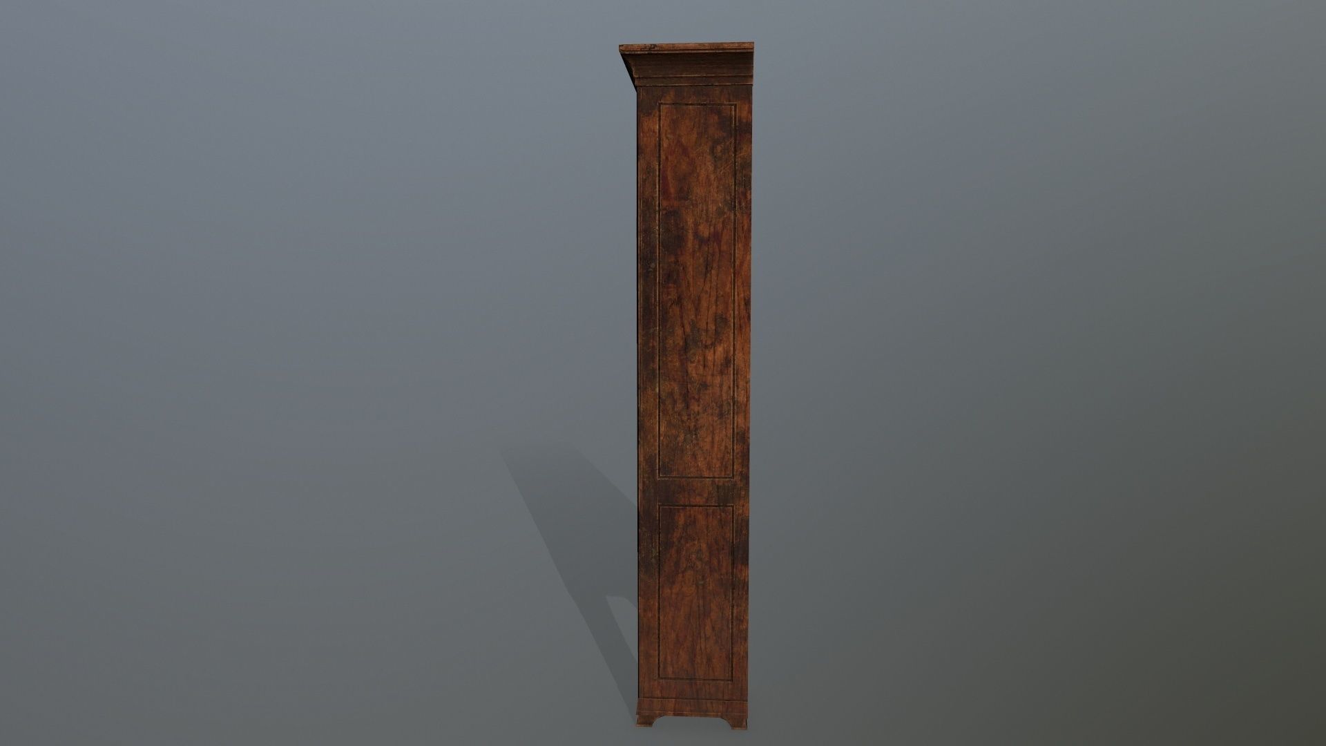 Cupboard 7 wooden bookcase Low-poly 3D model_9