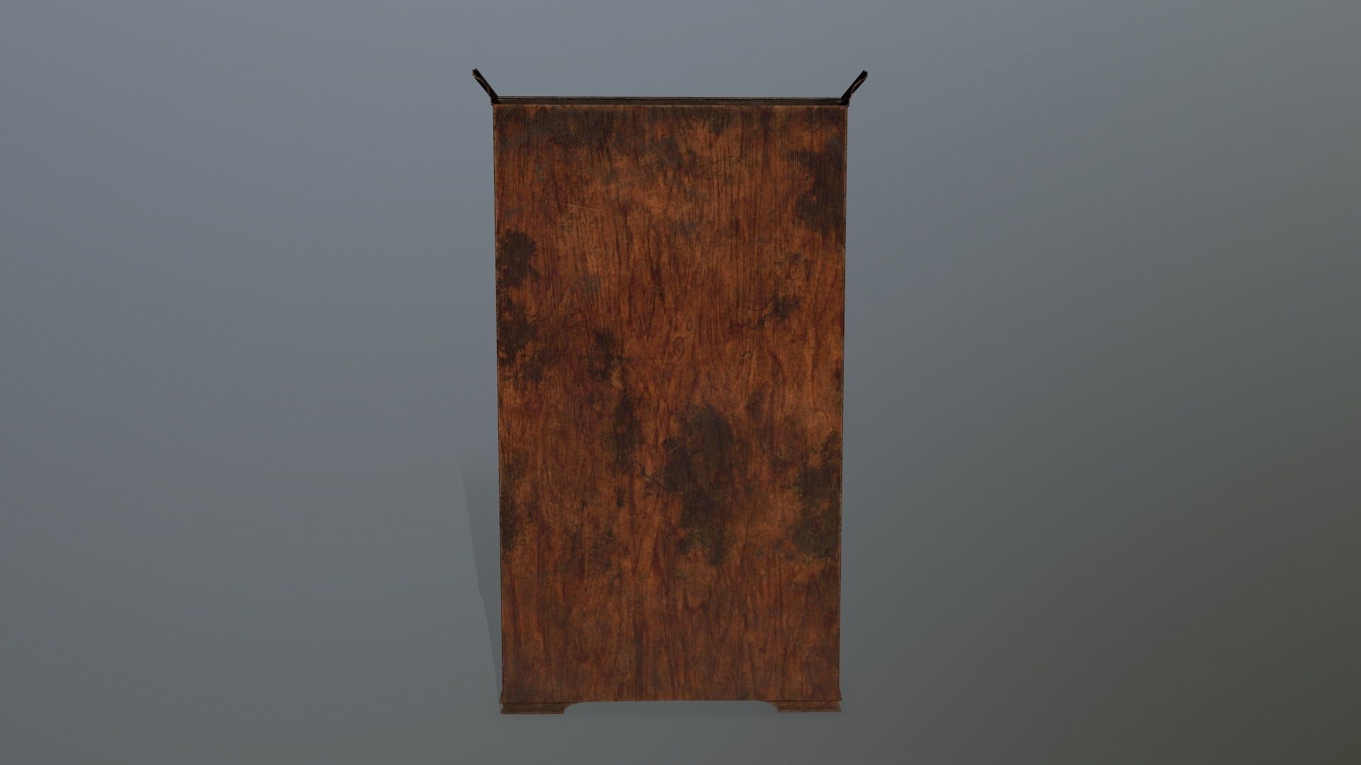 Cupboard 7 wooden bookcase Low-poly 3D model_7