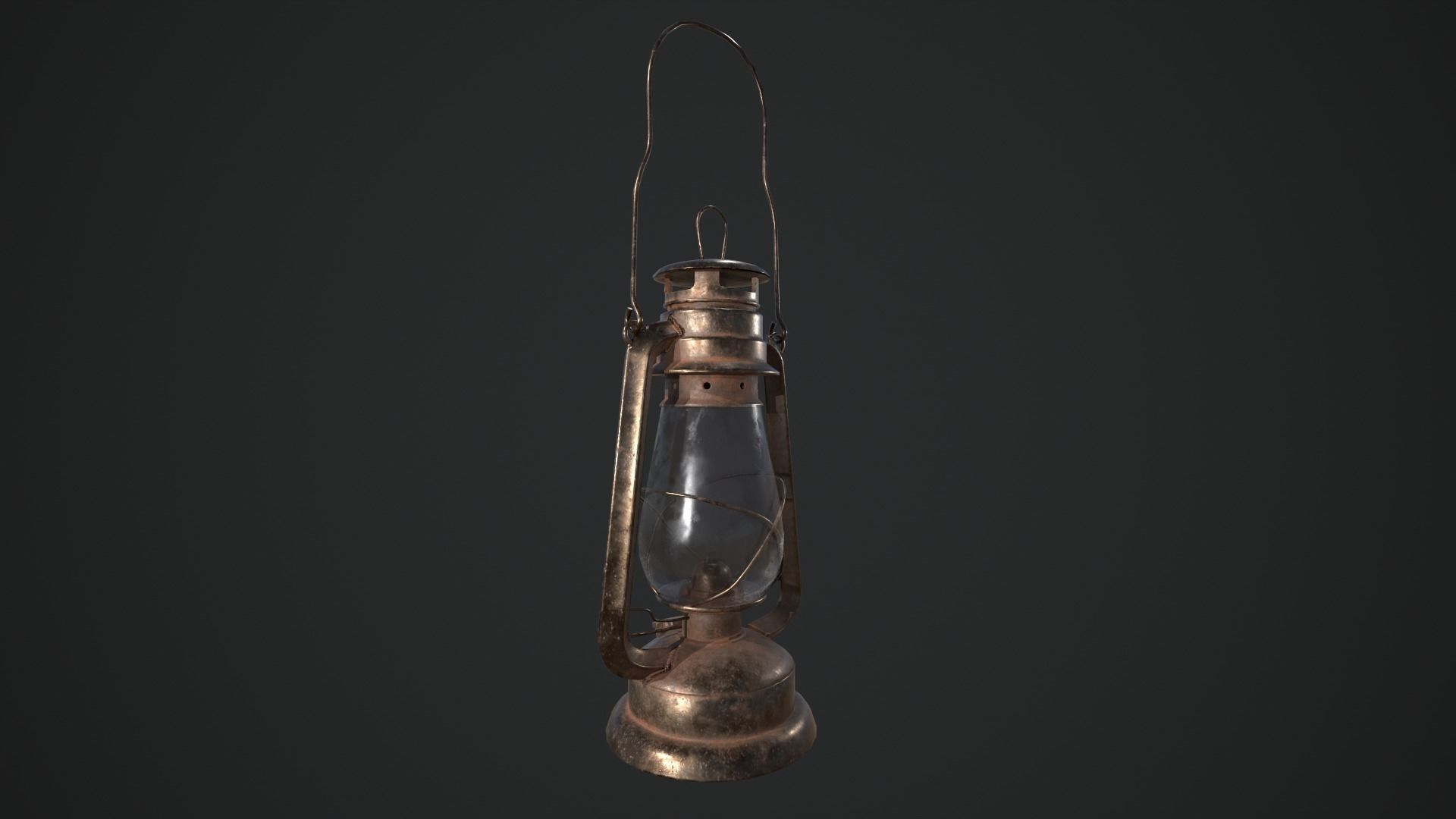 Oil lantern Low-poly 3D model_10
