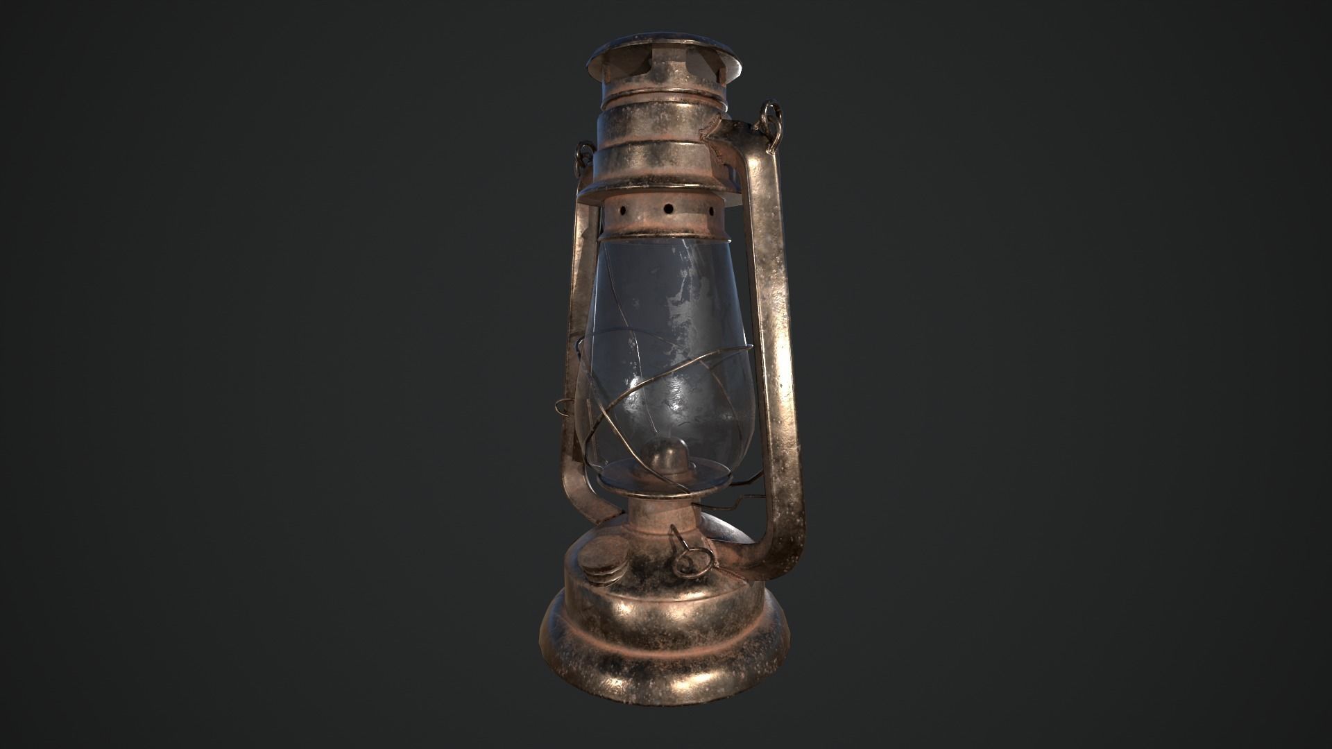 Oil lantern Low-poly 3D model_15