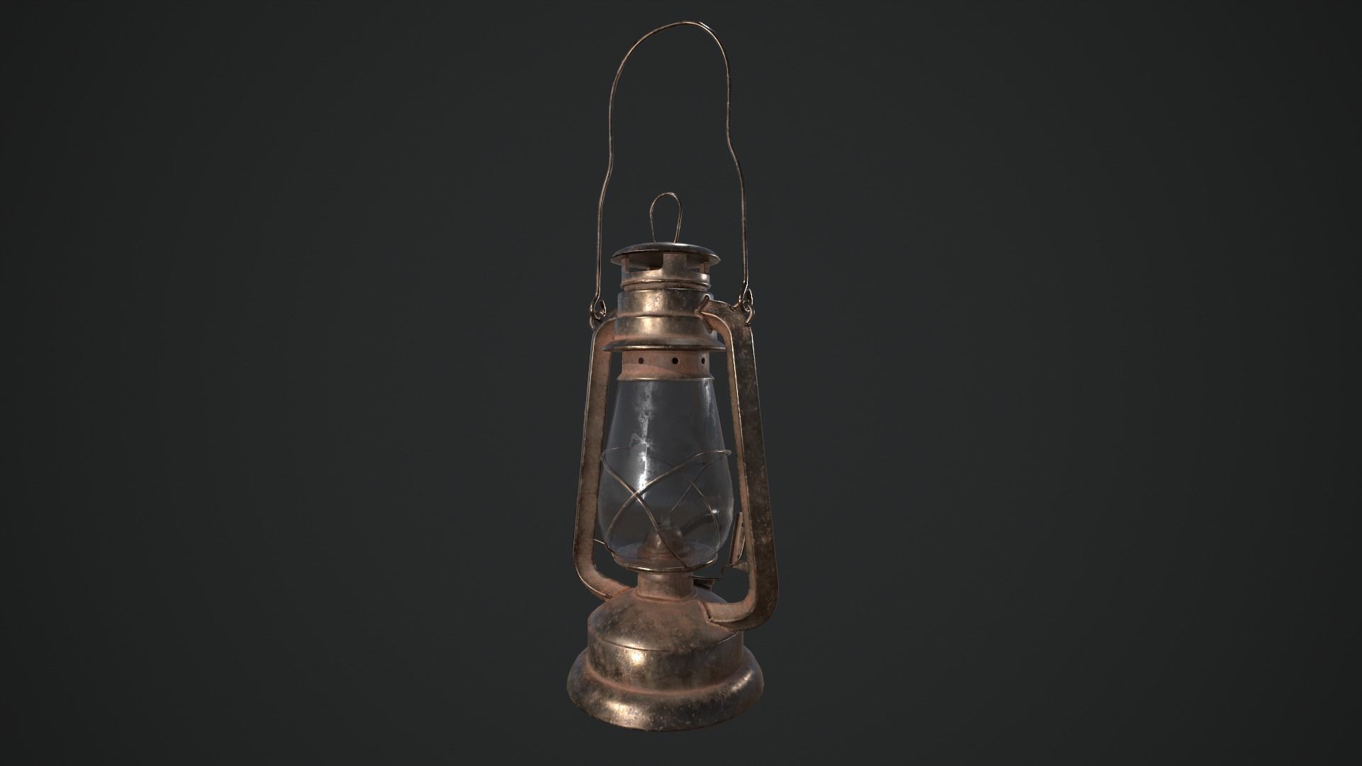 Oil lantern Low-poly 3D model_12