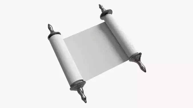 Ancient Scroll With Metal Rods clean 01