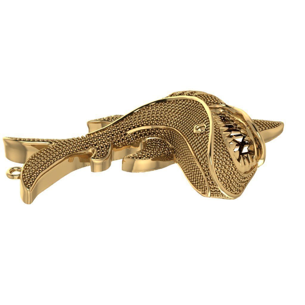 new design pendant shark 003 3D print model_1