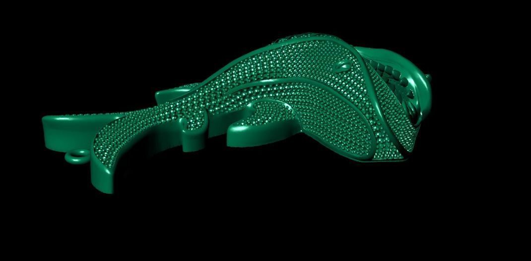 new design pendant shark 003 3D print model_4