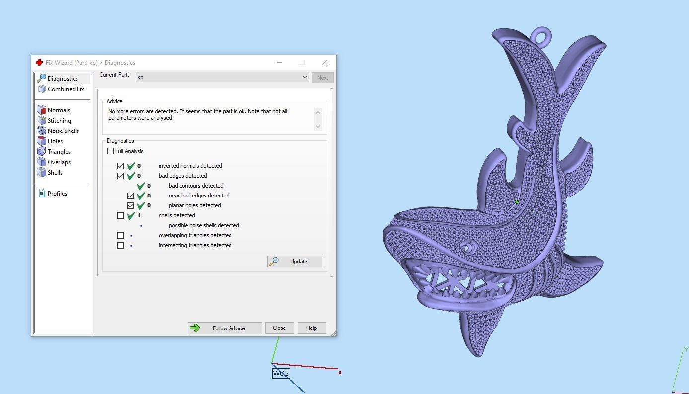 new design pendant shark 003 3D print model_2