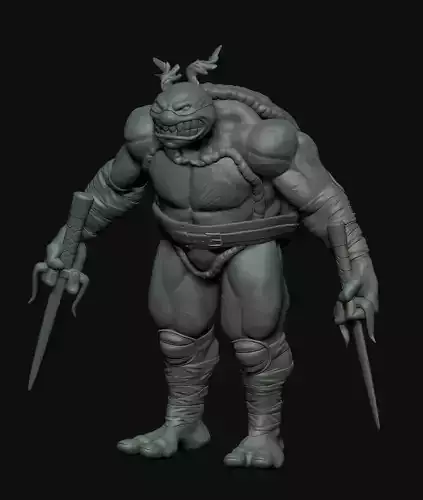 TMNT Turtle Raphael with Sais 3D print model