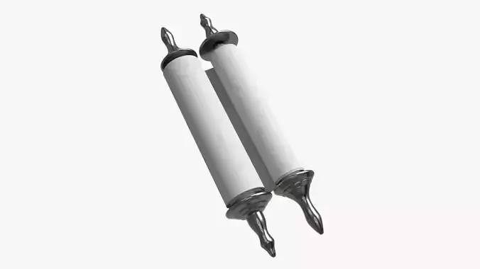 Ancient Scroll With Metal Rods clean 03