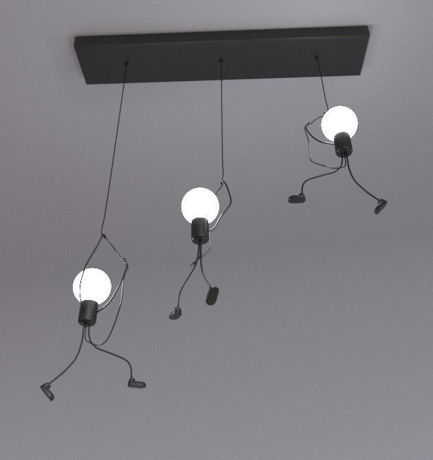 Ceiling lamp 3D model_4