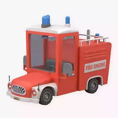 Cartoon Fire Engine