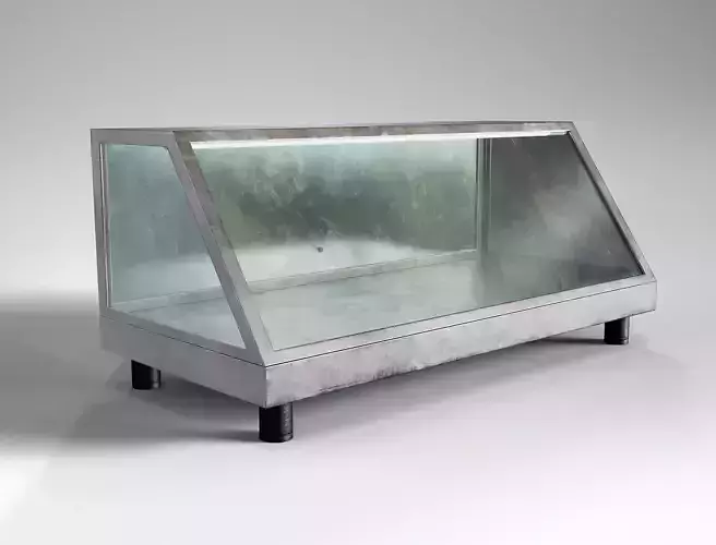 Retro Food Display - Vintage Glass Showcase Game Ready Low-poly 3D model