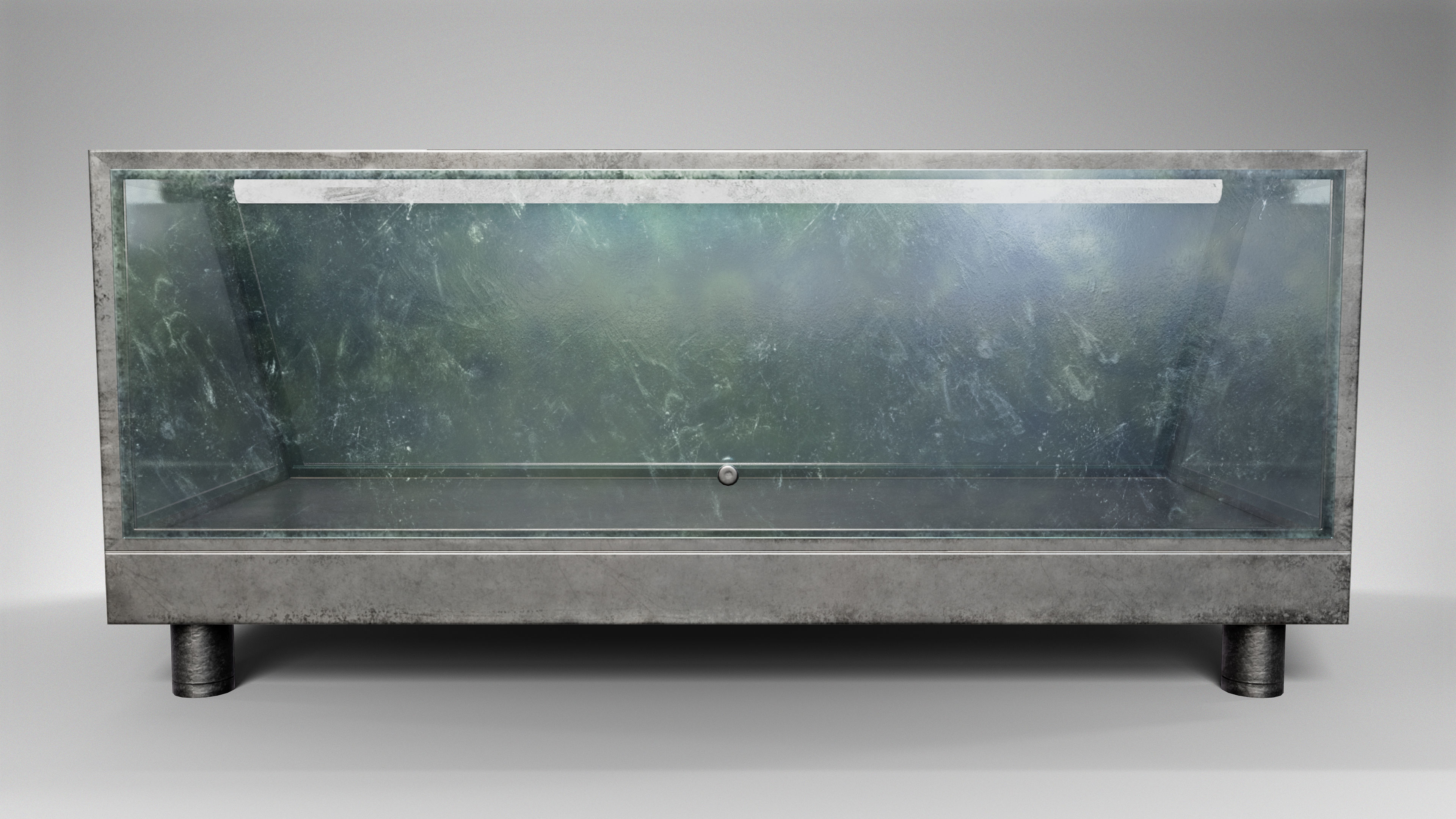 Retro Food Display - Vintage Glass Showcase Game Ready Low-poly 3D model_8