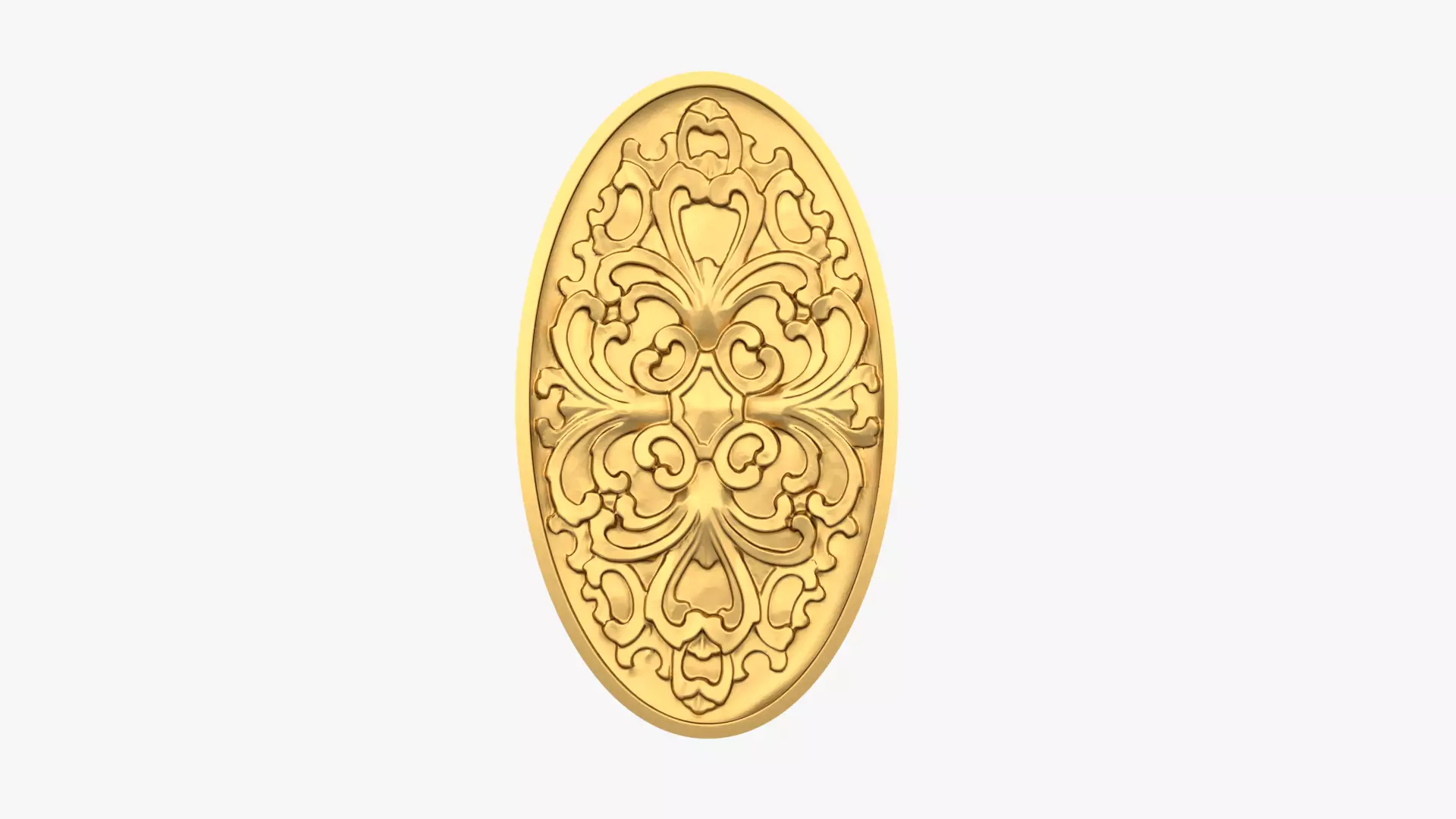 Classic oval decor ornament 267 3D model_0