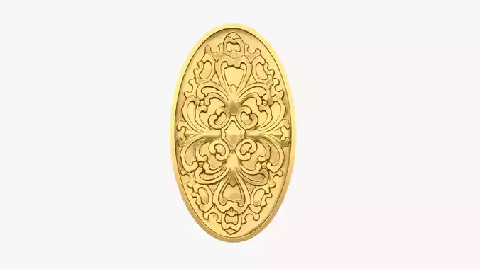 Classic oval decor ornament 267 3D model