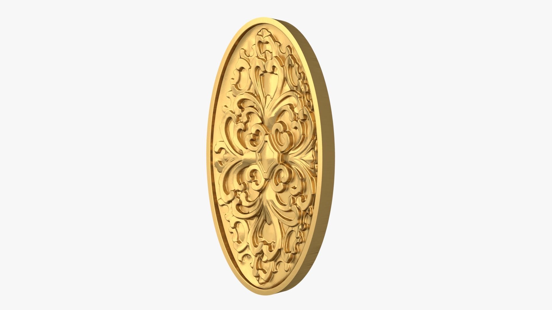 Classic oval decor ornament 267 3D model_2
