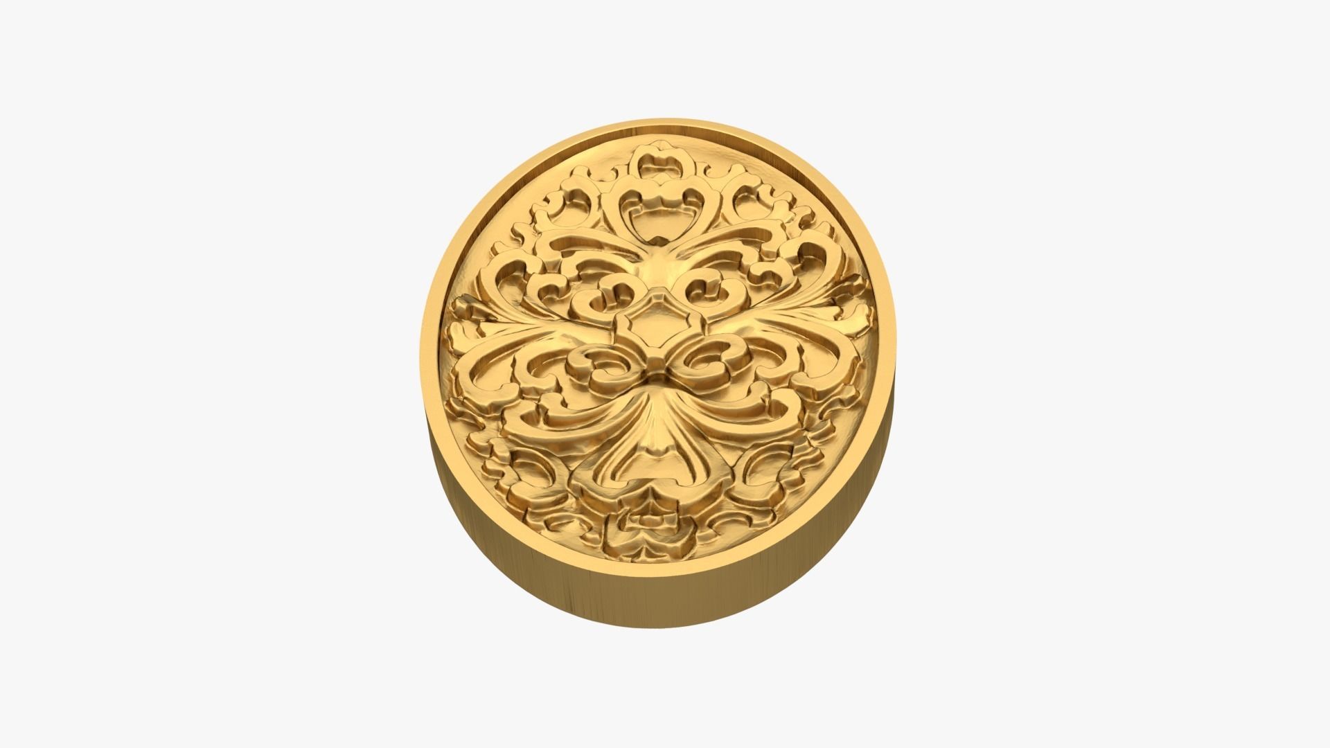 Classic oval decor ornament 267 3D model_3