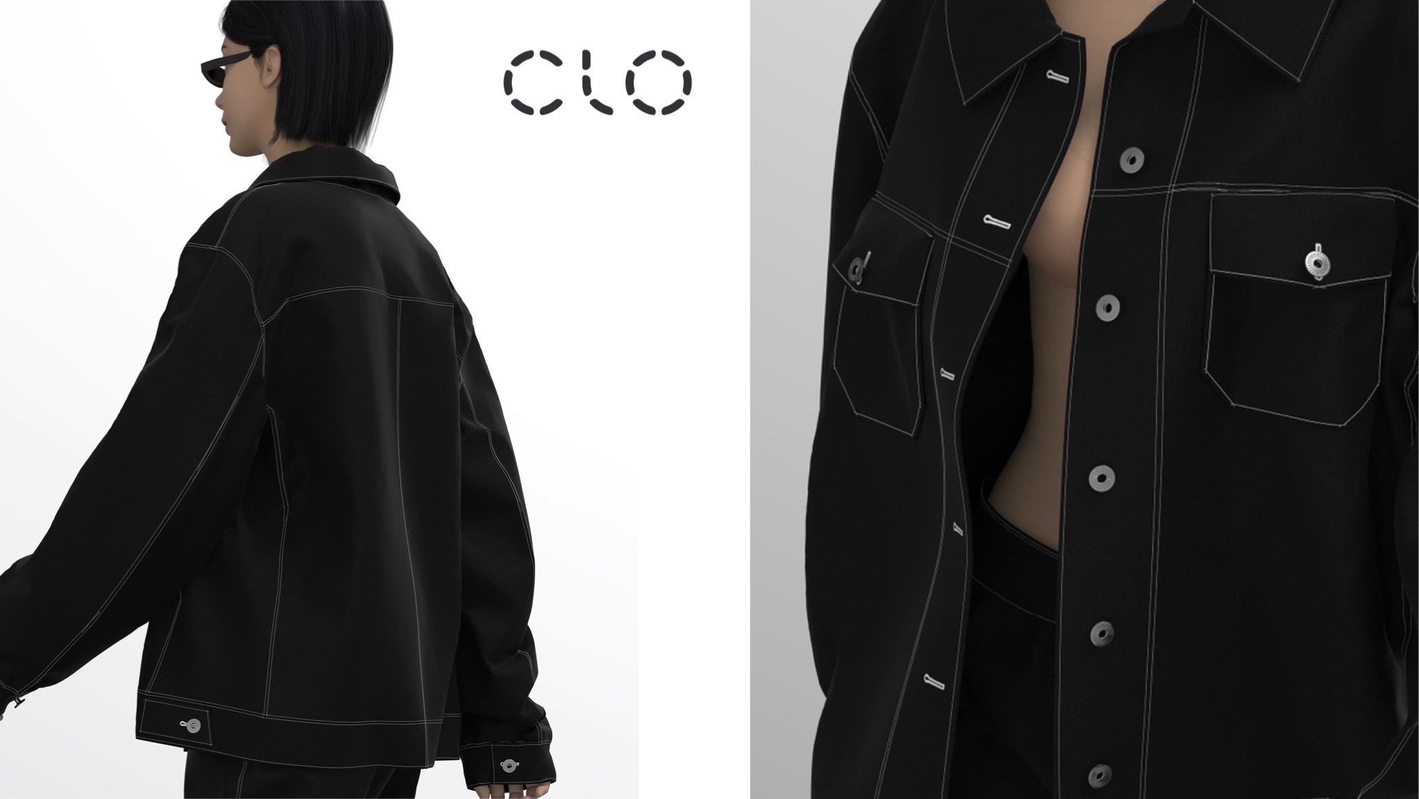 Jean Jacket 3D model_2