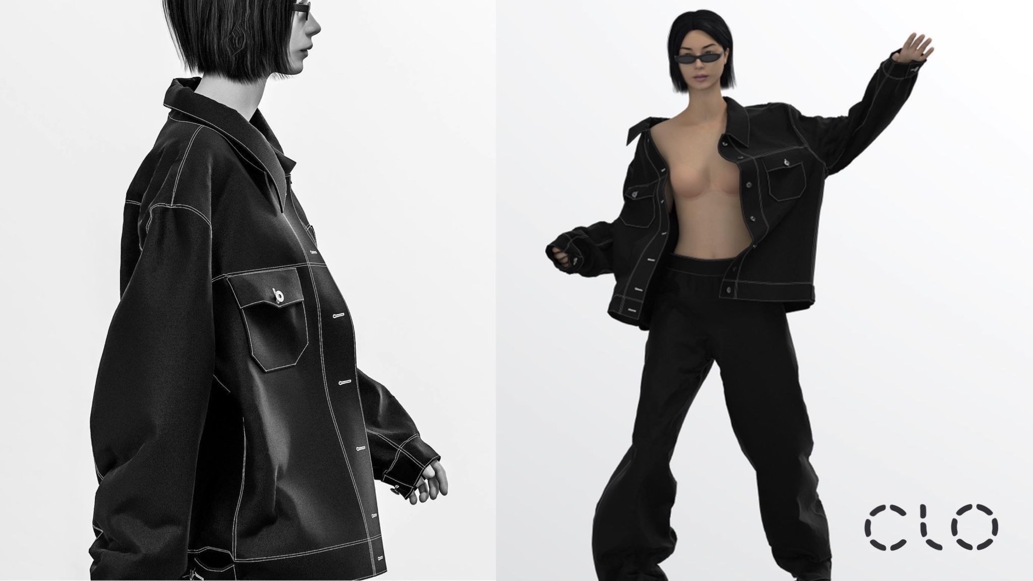 Jean Jacket 3D model_1