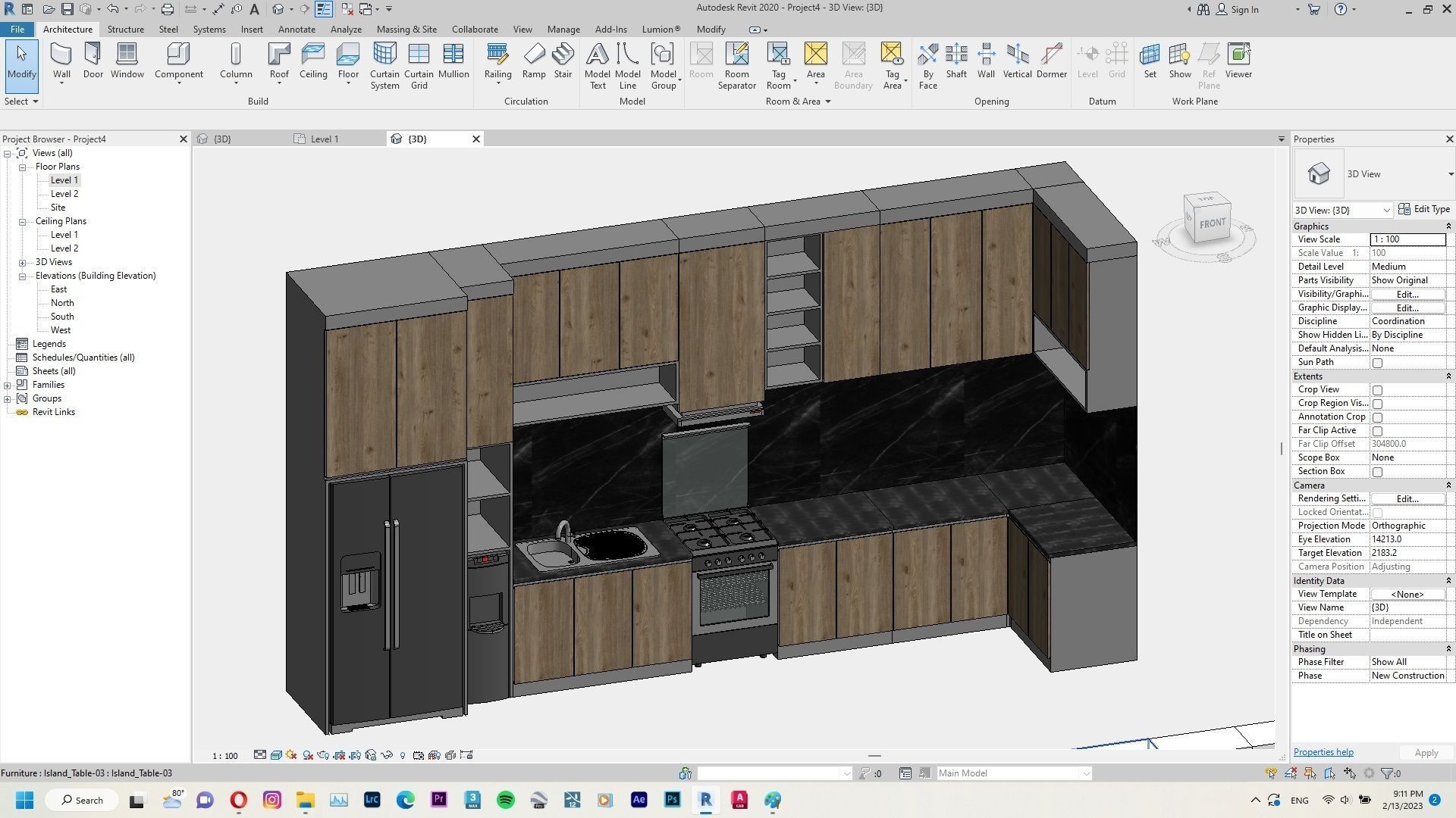 Kitchen Set Pack Revit Family Interior 3D model_1