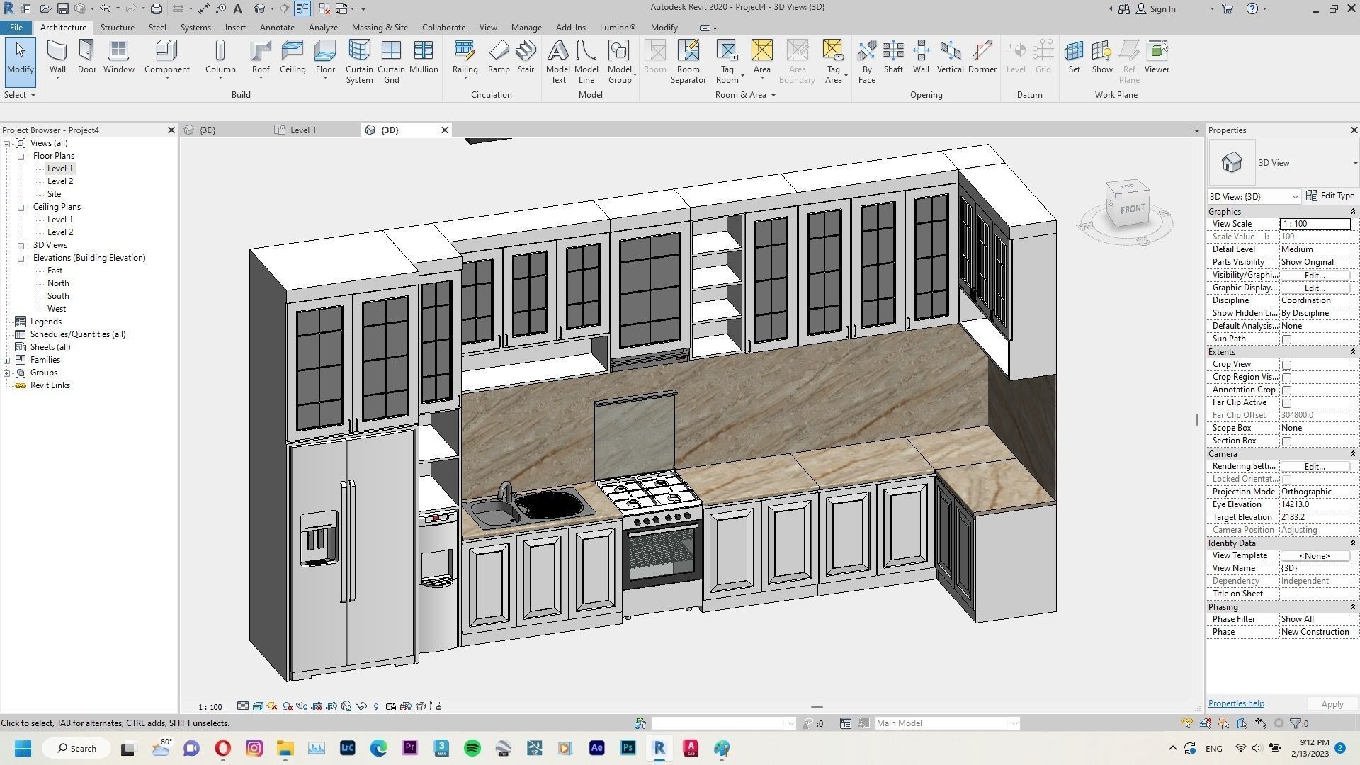 Kitchen Set Pack Revit Family Interior 3D model_5
