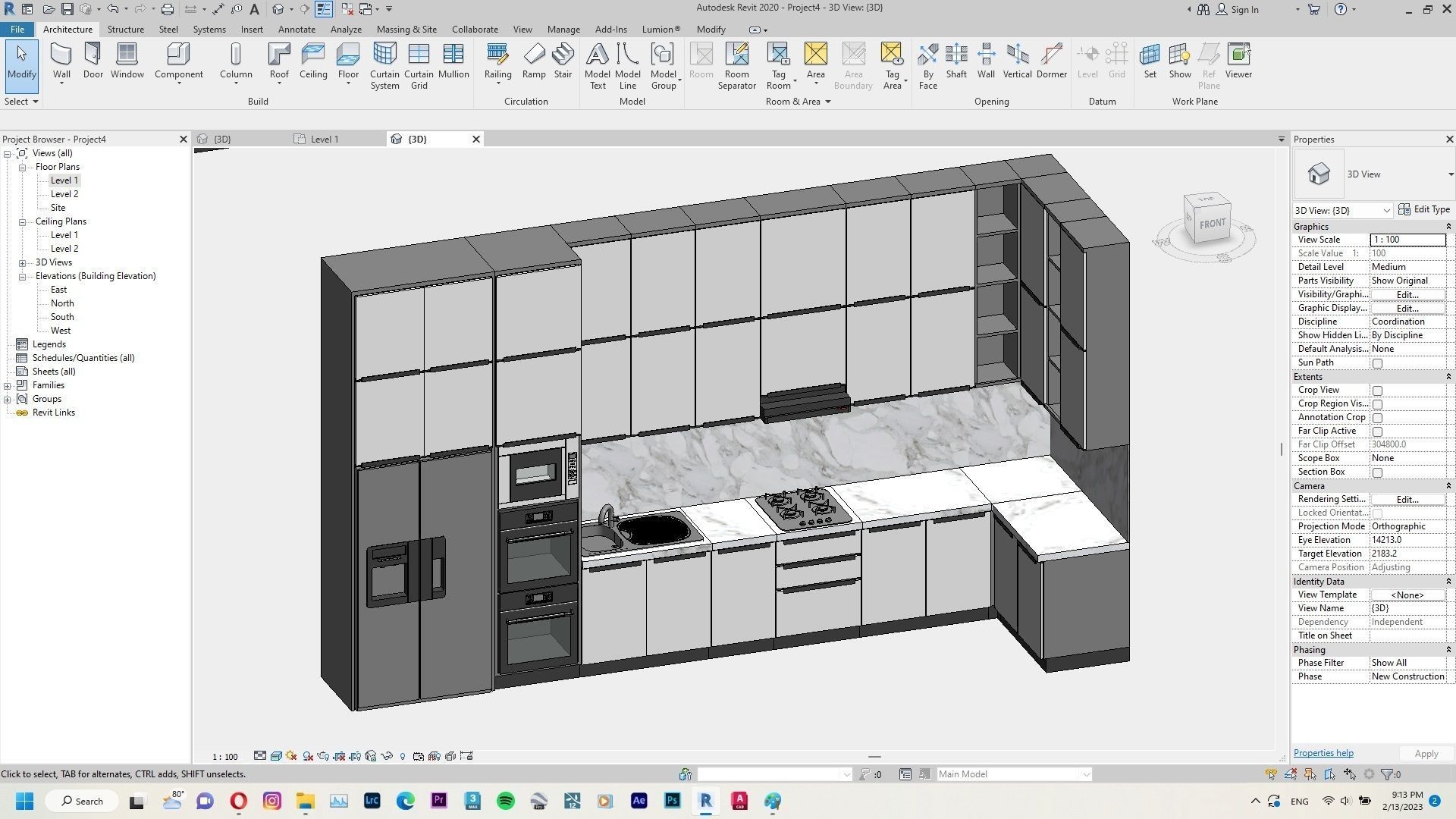Kitchen Set Pack Revit Family Interior 3D model_6