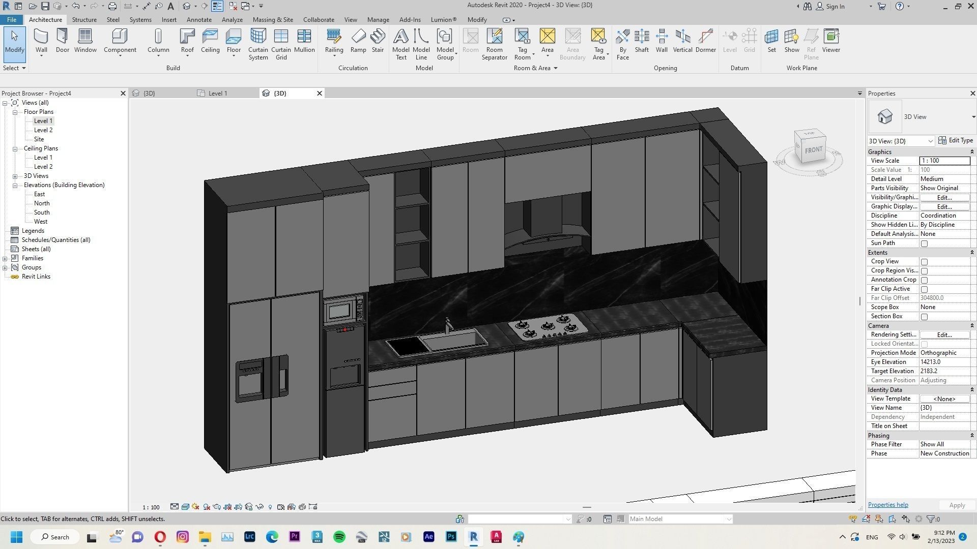 Kitchen Set Pack Revit Family Interior 3D model_2
