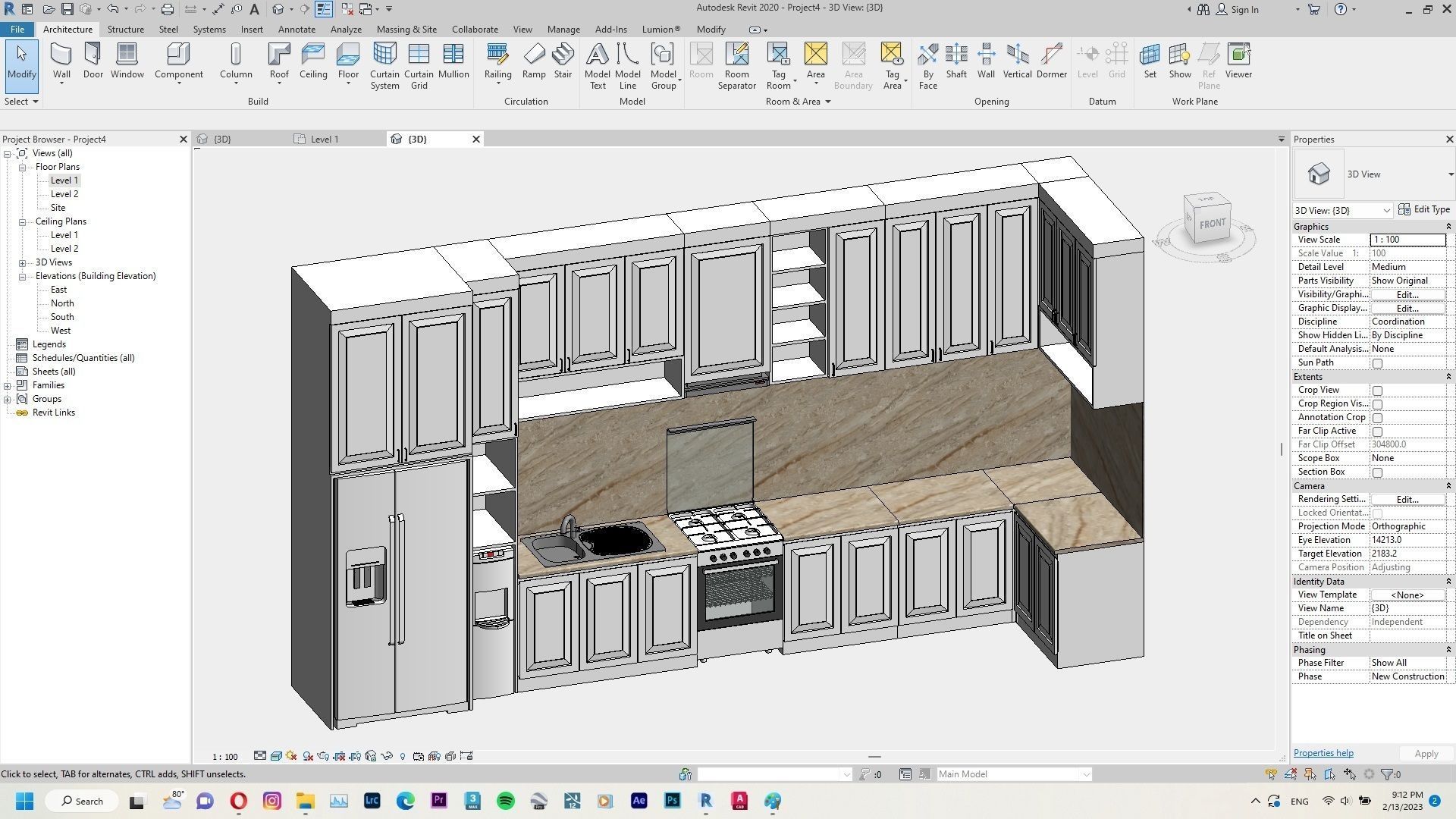 Kitchen Set Pack Revit Family Interior 3D model_4