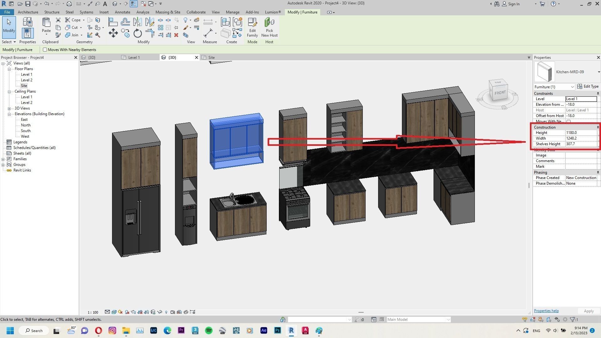 Kitchen Set Pack Revit Family Interior 3D model_7