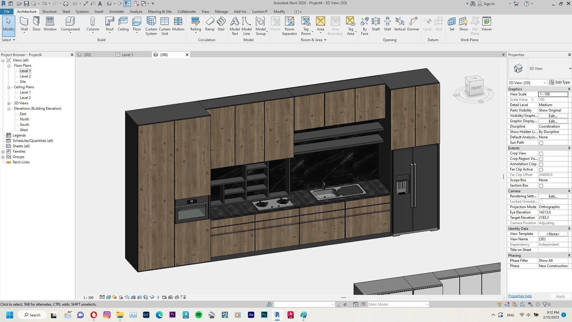 Kitchen Set Pack Revit Family Interior 3D model_3