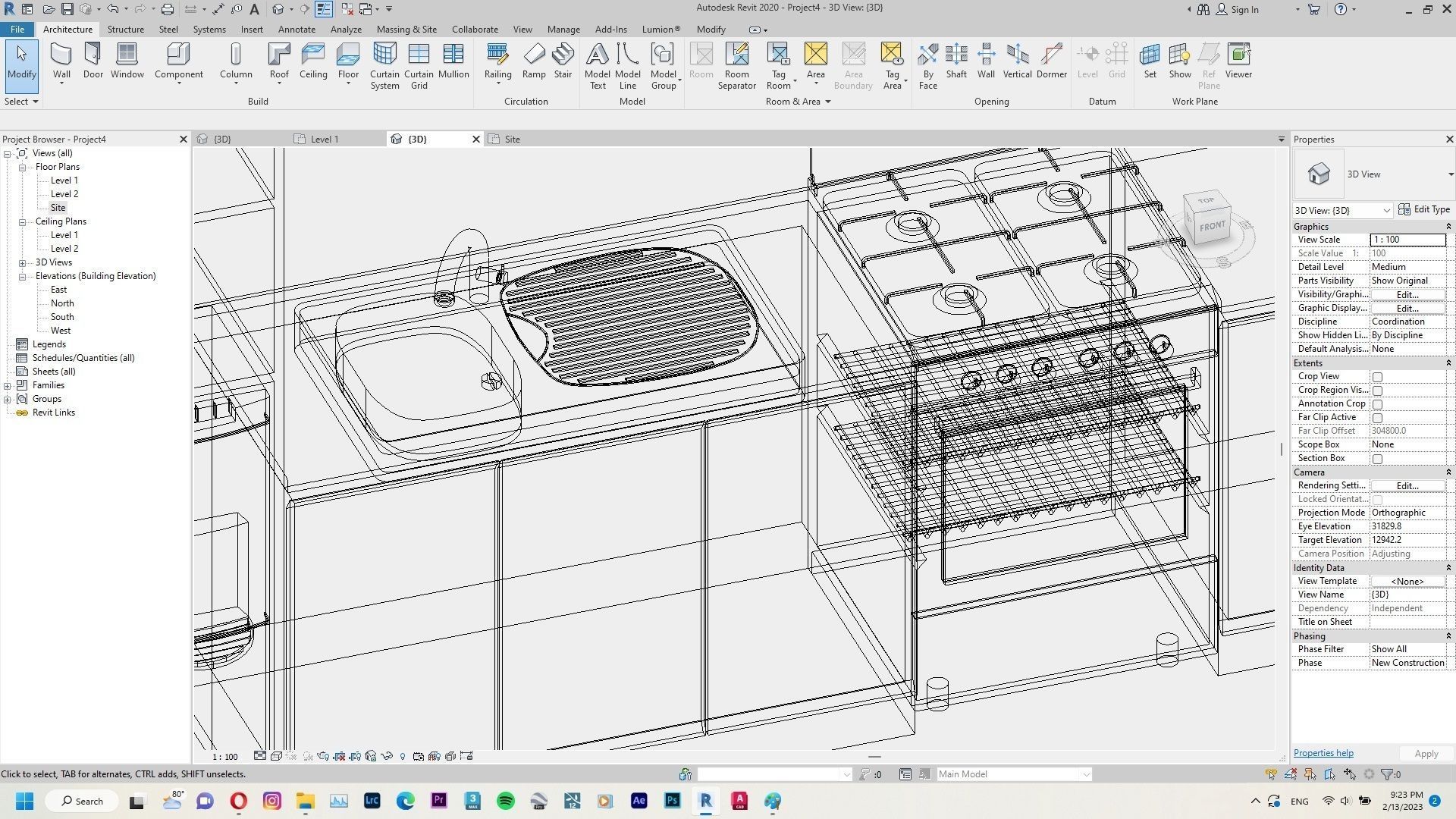 Kitchen Set Pack Revit Family Interior 3D model_13