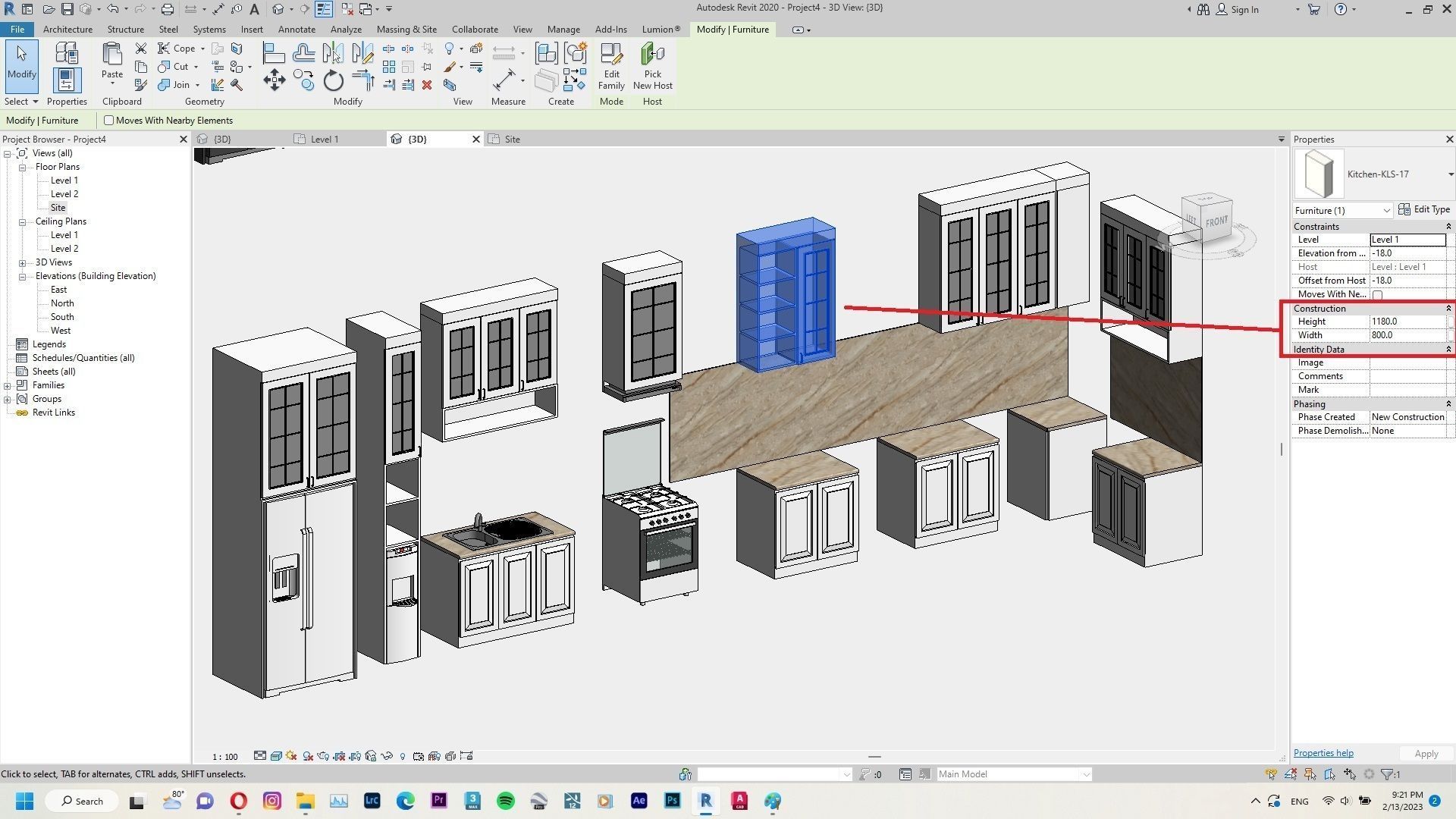 Kitchen Set Pack Revit Family Interior 3D model_11