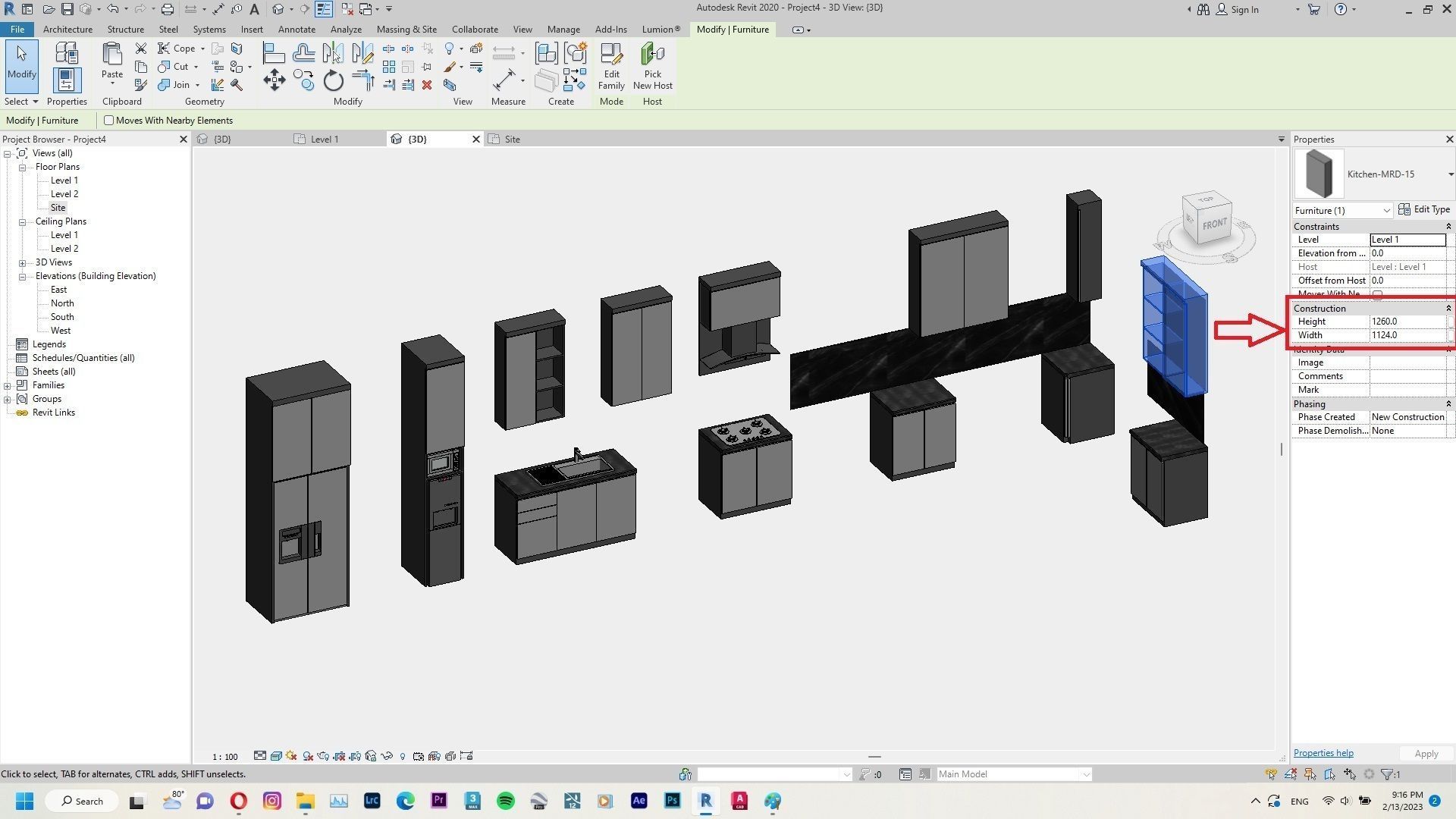 Kitchen Set Pack Revit Family Interior 3D model_8