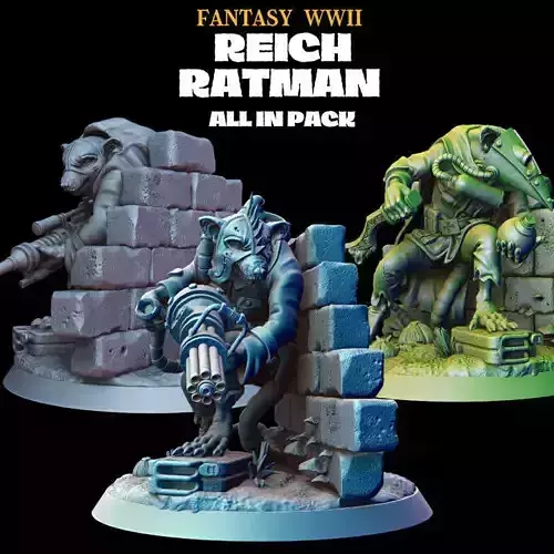 FANTASY WWII REICH RATMAN ALL IN PACK 3D print model