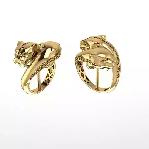 woman ring leopard 004 3D print model
