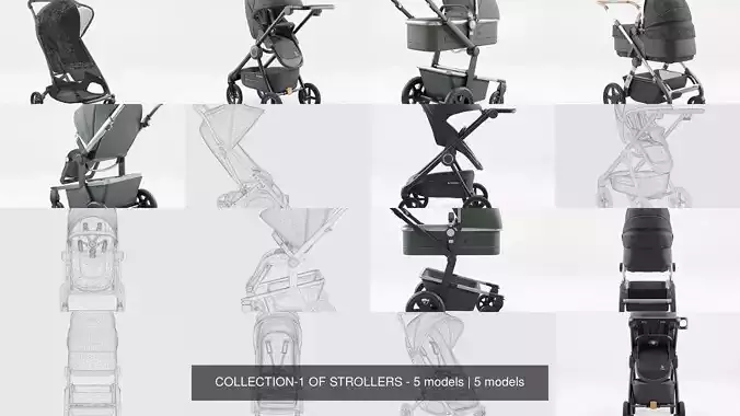 COLLECTION-1 OF STROLLERS - 5 models 