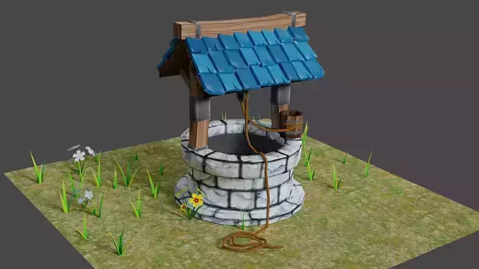 The Well house with roof