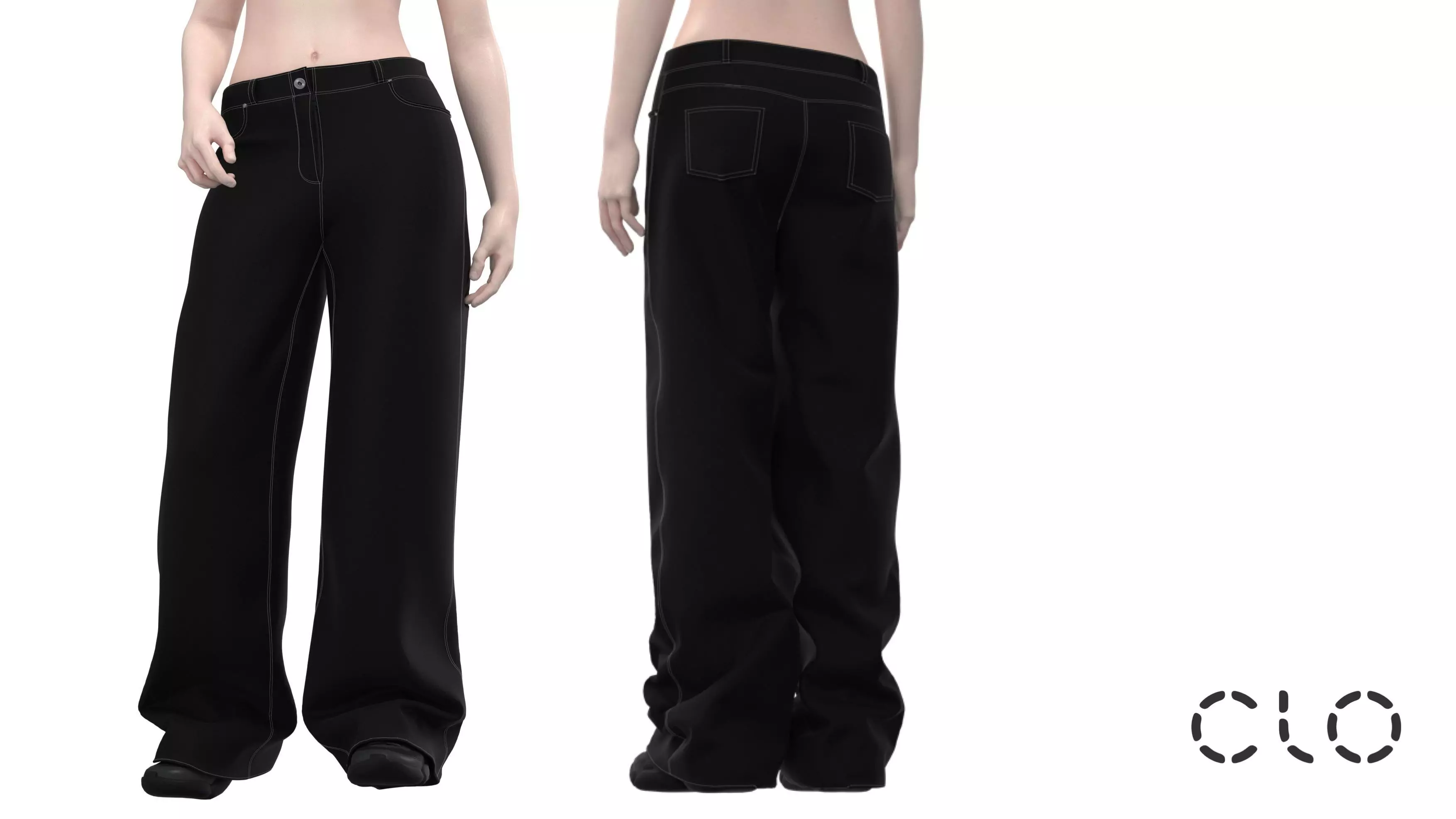 Jeans pants 3D model_0