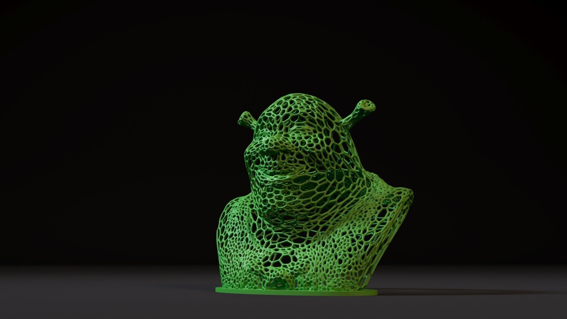 Shrek Bust 3D print model_9