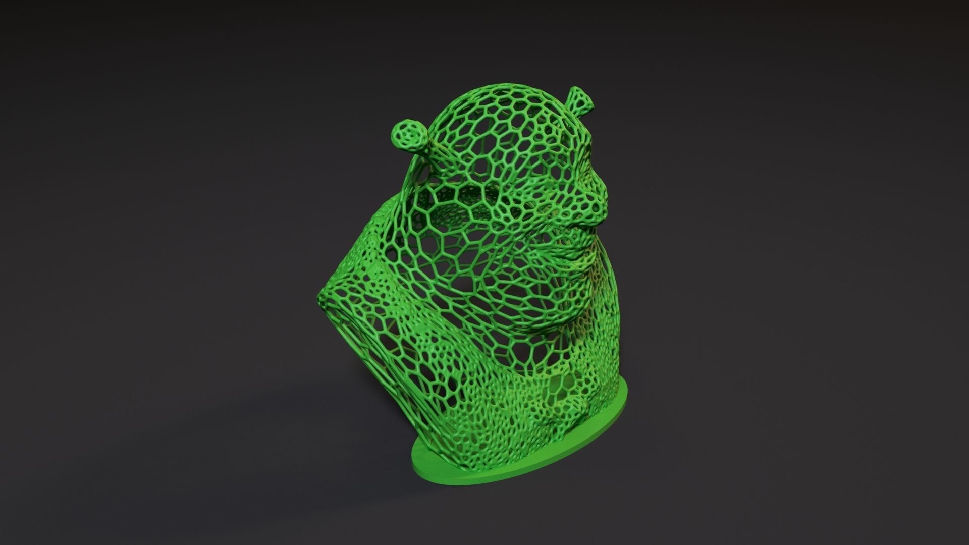Shrek Bust 3D print model_7