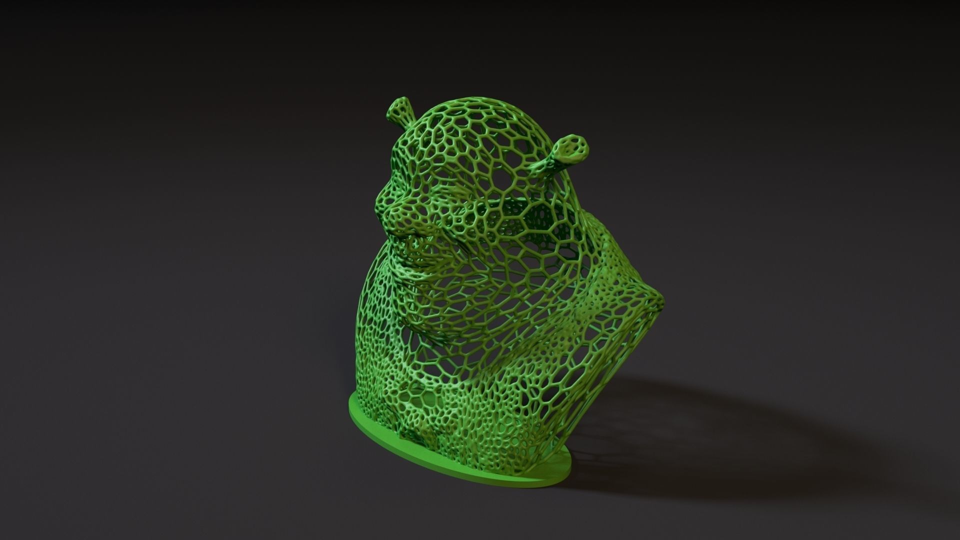 Shrek Bust 3D print model_1