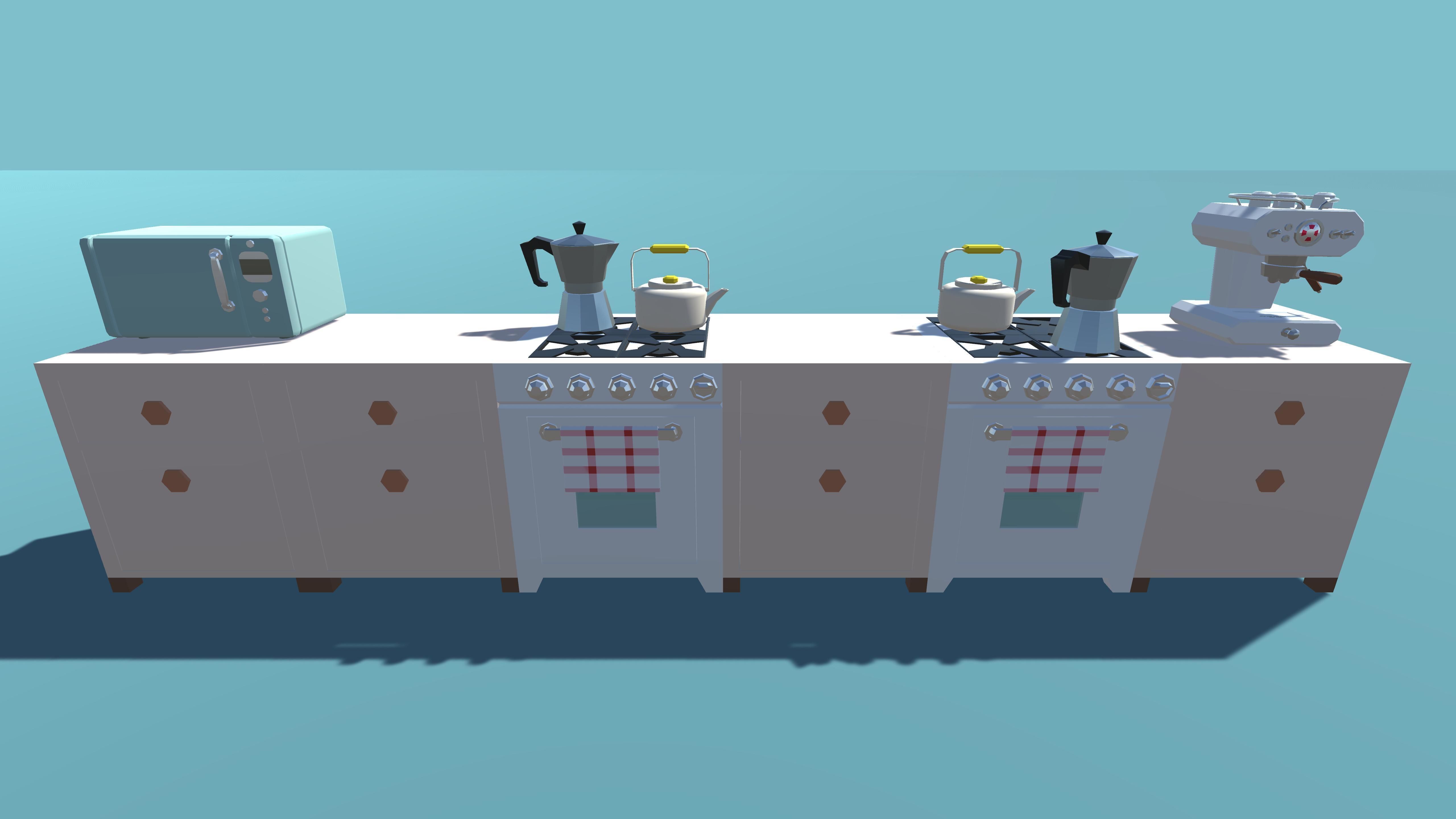 Kitchen Starter Pack - Low Poly Low-poly 3D model_58