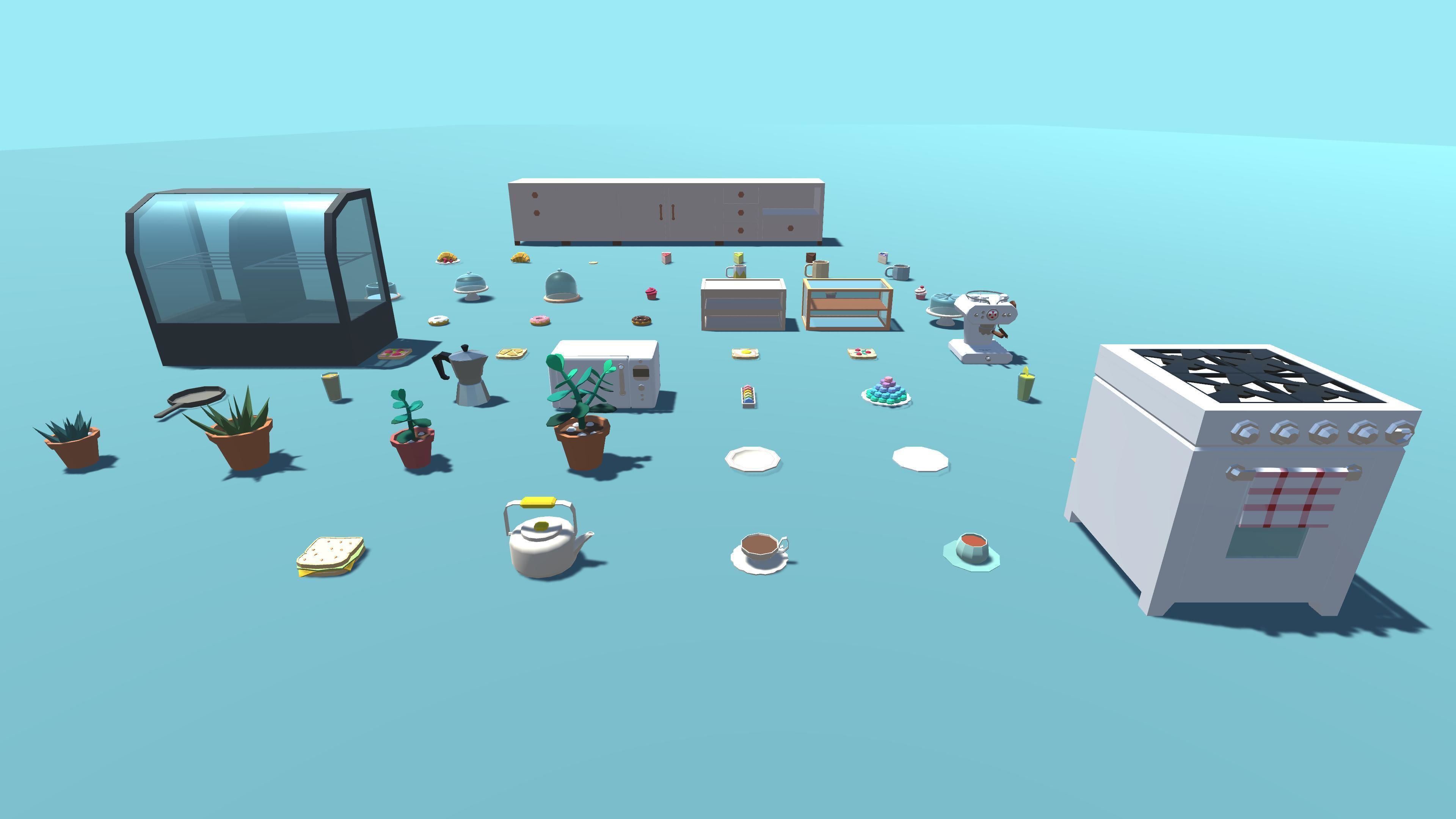 Kitchen Starter Pack - Low Poly Low-poly 3D model_57