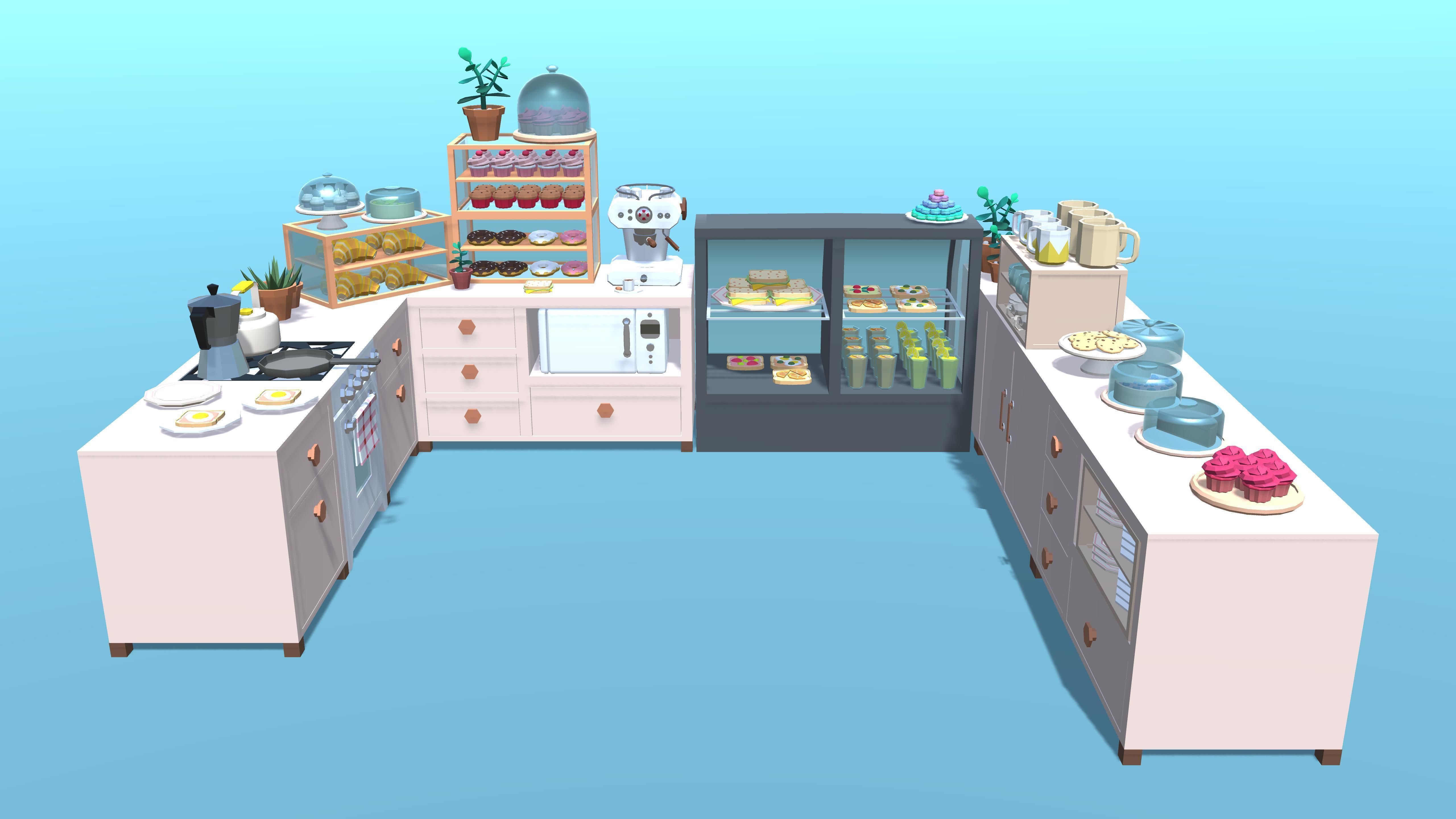 Kitchen Starter Pack - Low Poly Low-poly 3D model_56