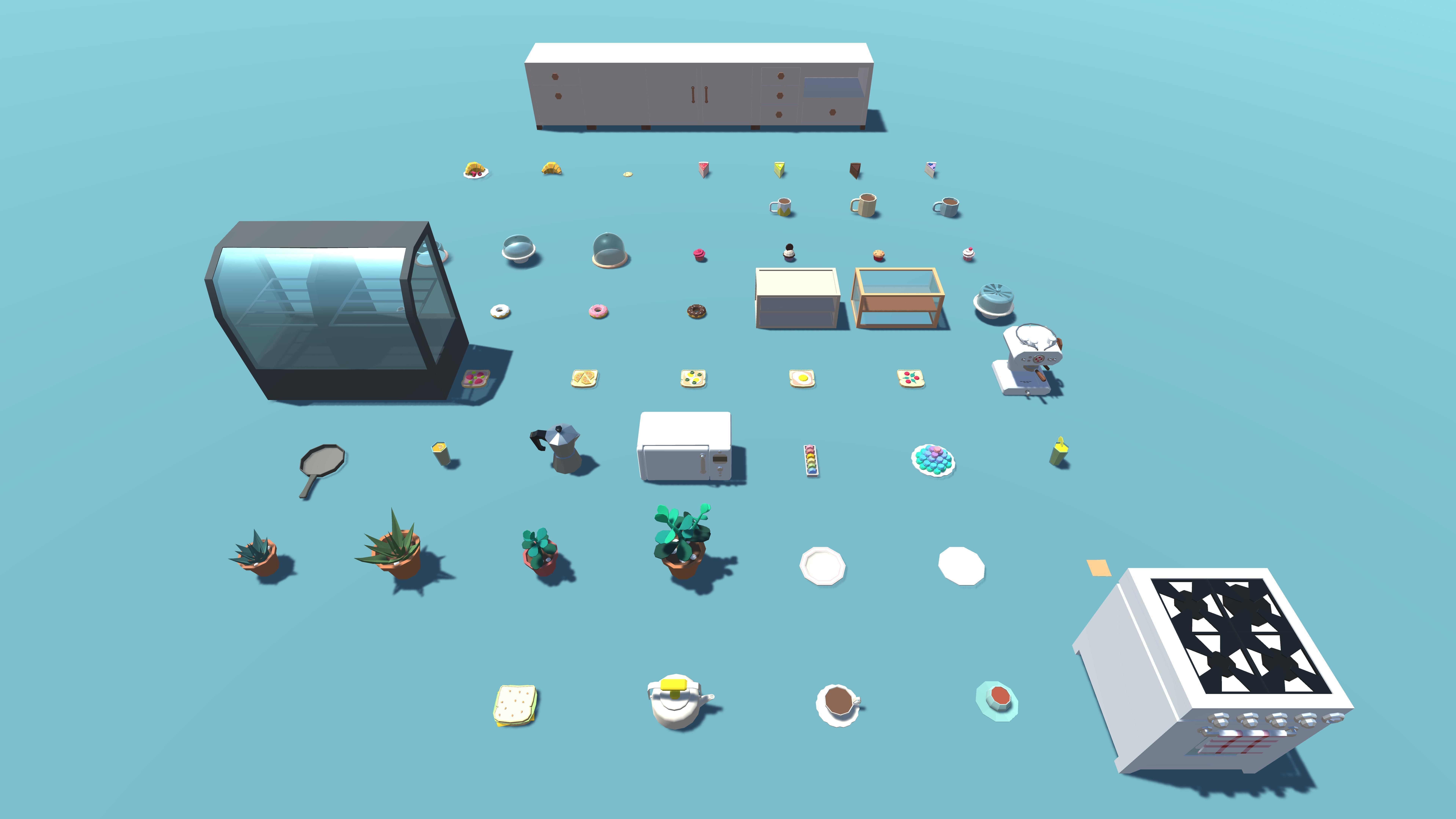 Kitchen Starter Pack - Low Poly Low-poly 3D model_59