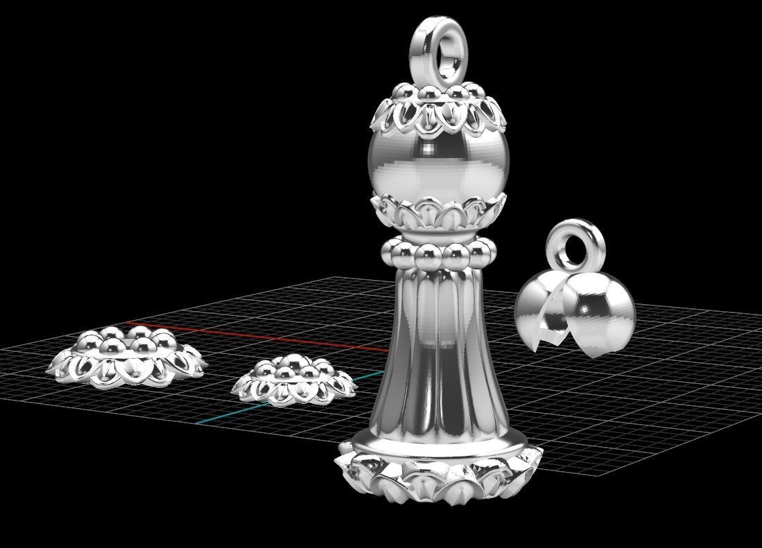 Rosary tassel 3D print model_7